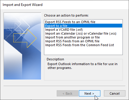 start the Import Export wizard and follow the instruction to export the imported CSV mail items