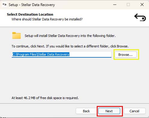 Accept the terms of the agreement and click “Next”