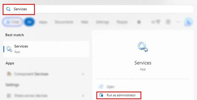 Change Windows Update Settings in the Services Menu