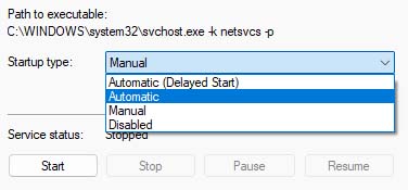 Click on “Start”