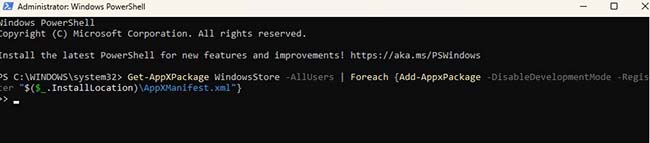 Open up the Windows Powershell interface as an administrator