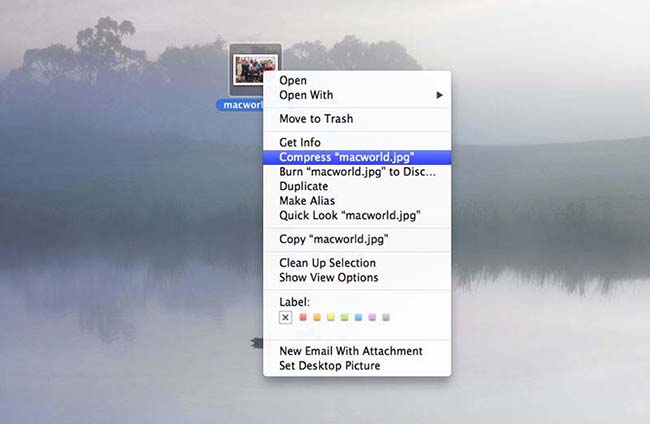 Right-click on the file and choose
