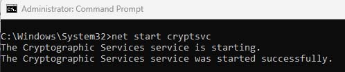 Type in “ren C-WindowsSystem32catroot2 Catroot2.old”- Fix Error Code 0x800700d8