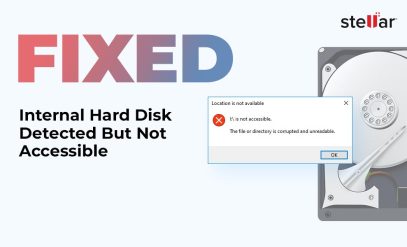 how to fix internal hard disk detected but not accessible