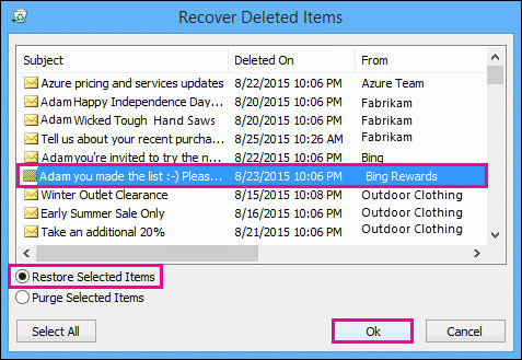 Recover Deleted Outlook Folders