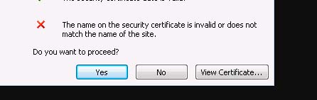 Outlook Certificate Error