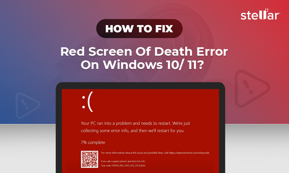 Red Screen Of Death Error On Windows 10/11 Fixed [2024]
