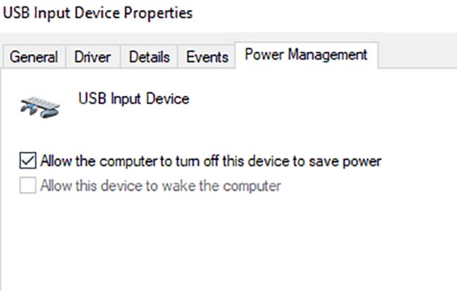 Allow this device to wake the computer