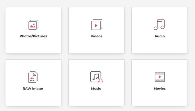it can be also used to recover the following file types