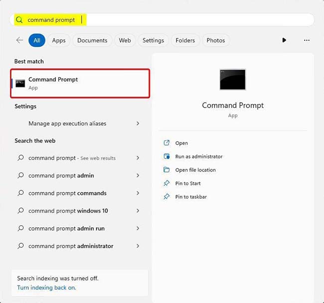 Sign in as a standard user and launch Command Prompt as administrator