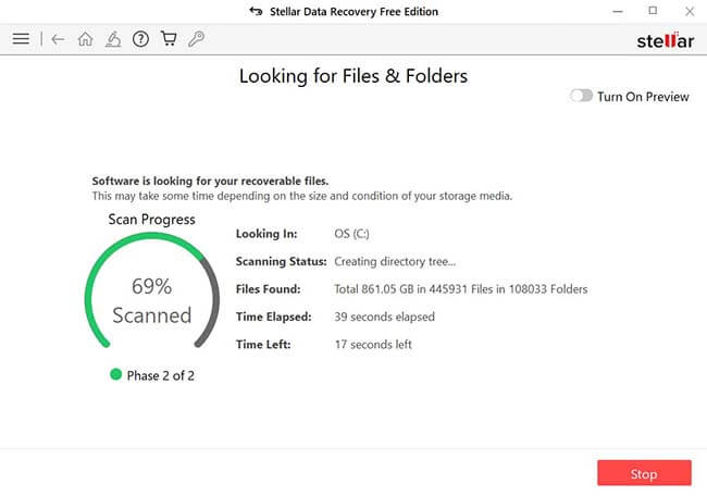 Wait for the scan to complete. This process can take a fair bit of time, so please be patient.