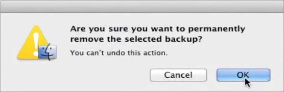 You will get a pop-up prompt asking you to confirm the deletion