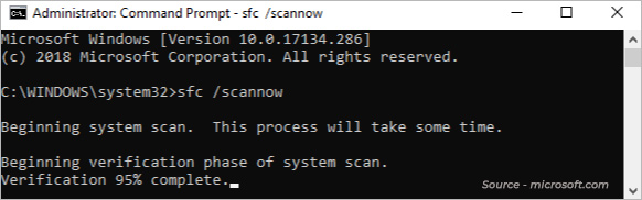 Type “sfc scannow