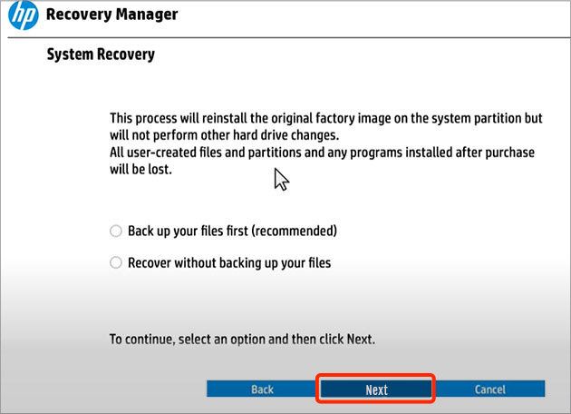 Reset HP Laptop