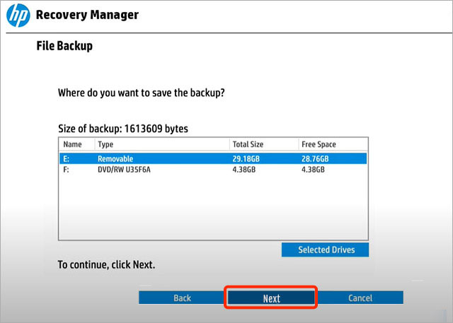 Insert a USB drive