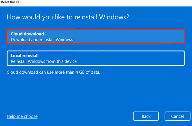 Reset HP Laptop