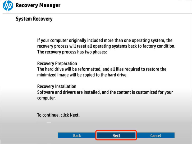 Reset HP Laptop