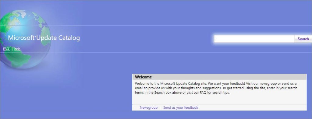 Visit the Microsoft Update Catalog