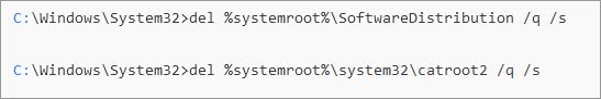 del %systemroot%system32catroot2 q s