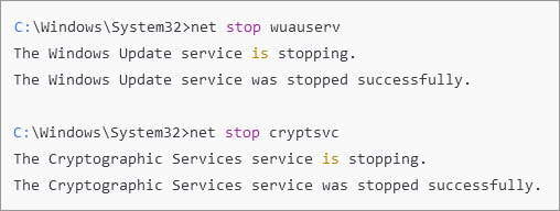 net stop cryptsvc