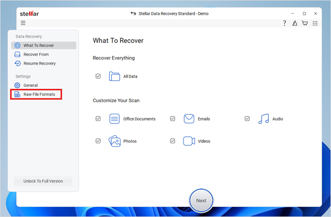 Stellar Raw File Formats 