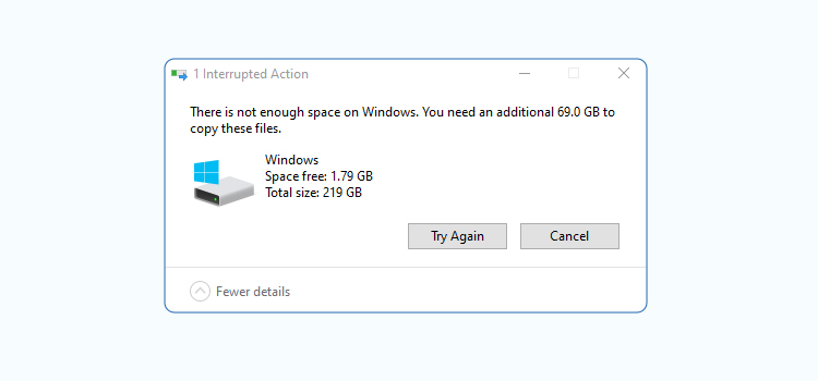 Disk Full Error