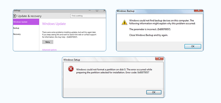 Error Code 0x80070057