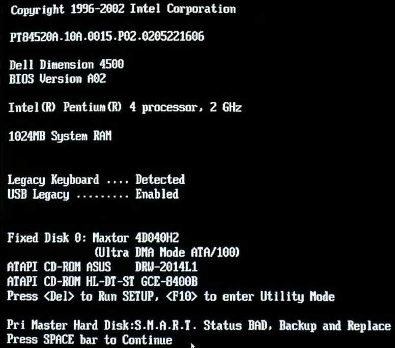 Primary-Master-Hard-Disk-Error