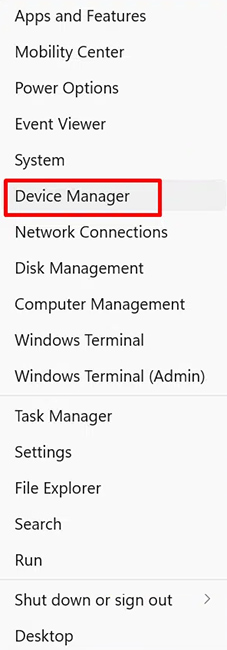 select Device Manager