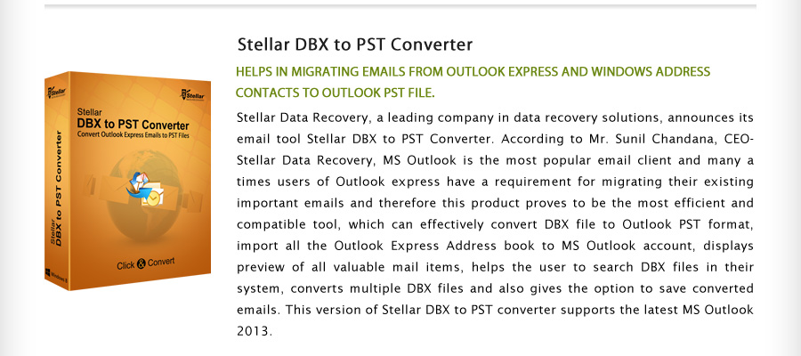 Stellar DBX to PST Converter