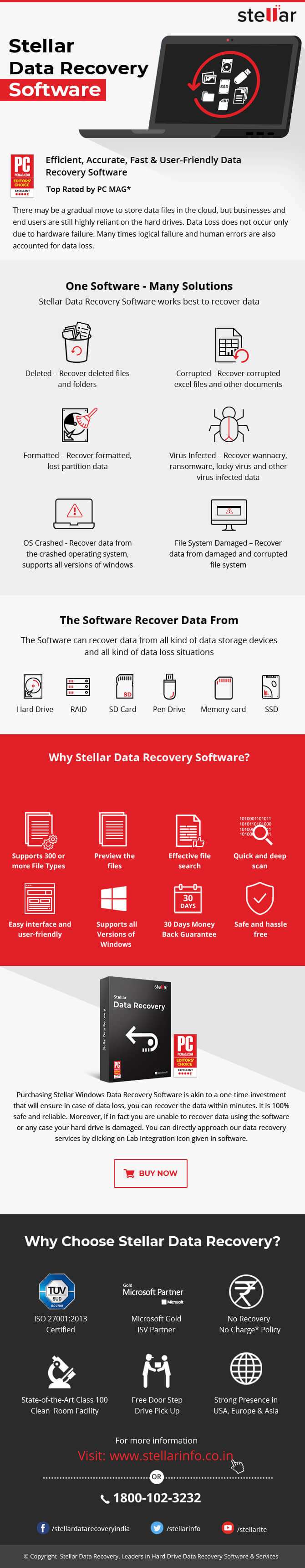 Stellar Data Recovery Software for Windows