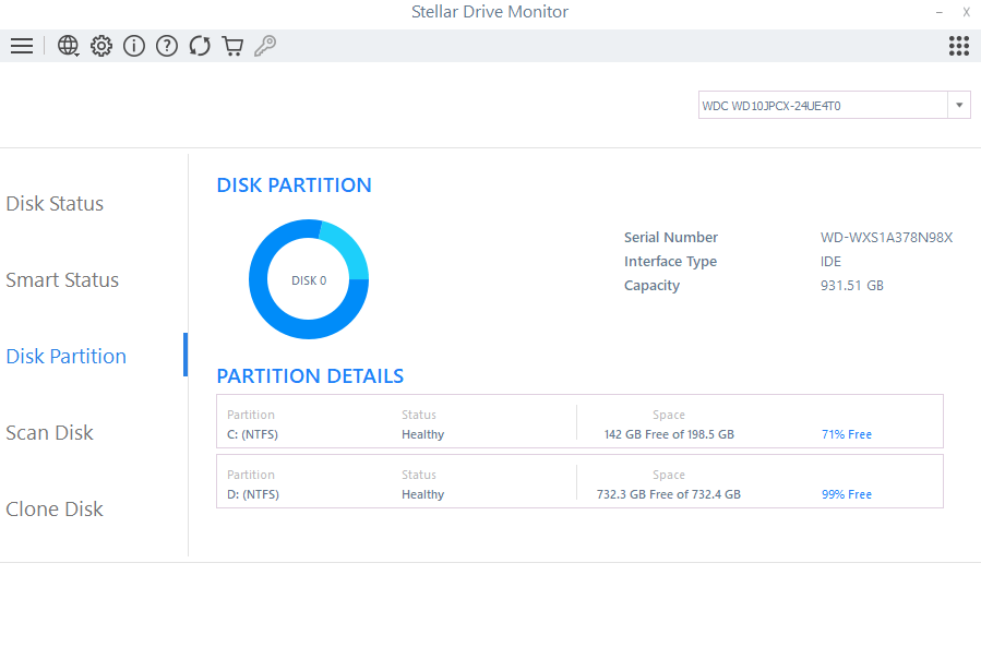 Check Disk Partition Details