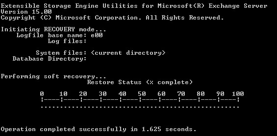 Repair Exchange database with ESEUTIL