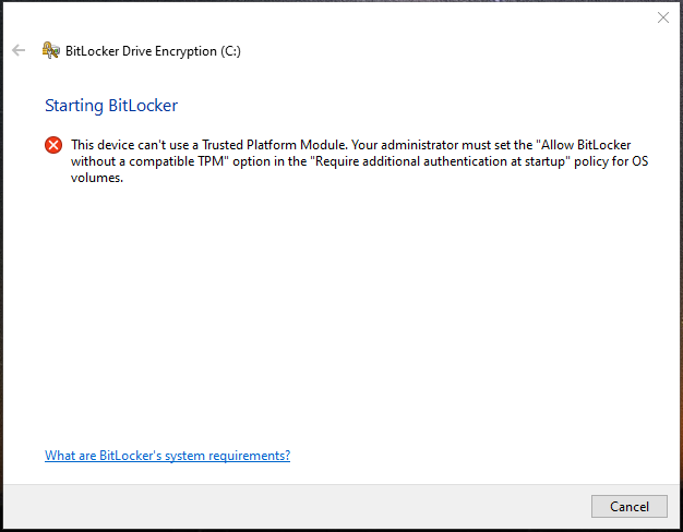 Enable BitLocker