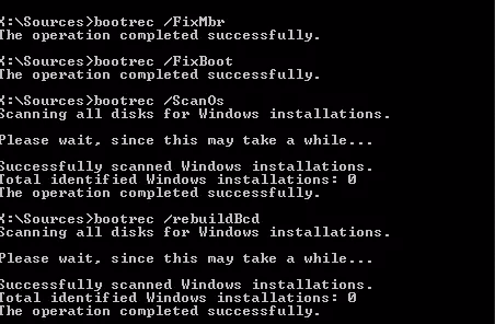 Bootrec /rebuildbcd 