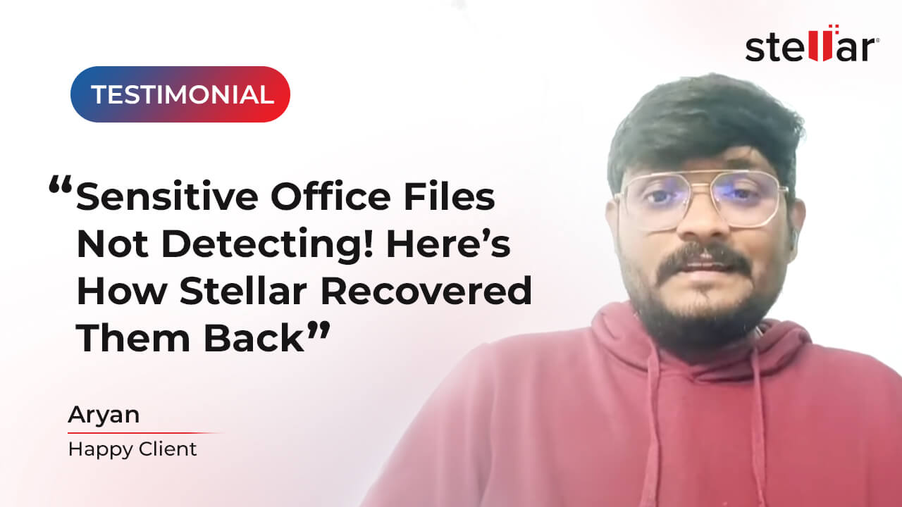Stellar Hyderabad Recovered Aryan’s Non-Detecting External Hard Drive!