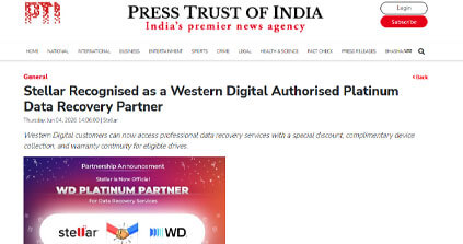 Western Digital Authorised Platinum Data Recovery Partner