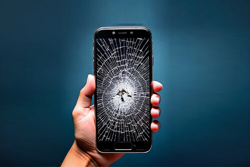 Damaged or Cracked Phone Screens 