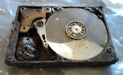 hard drives with scratched platter