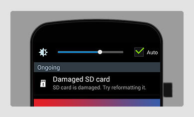 memory card damaged