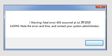 SQL Error 605