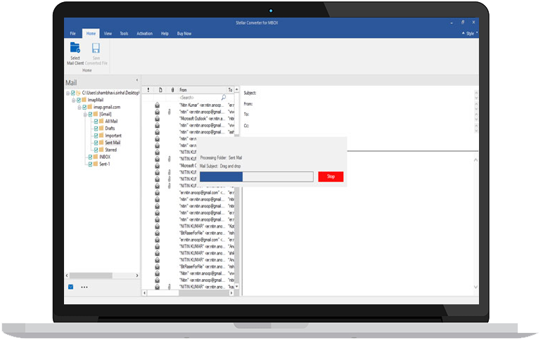 Preview and Select MBOX Emails