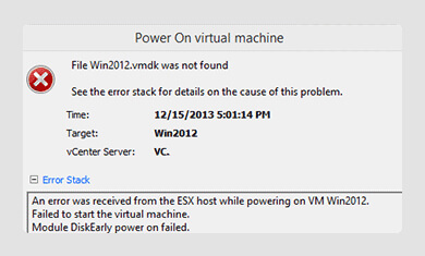 Corrupted Virtual Disk File (VMDK)
