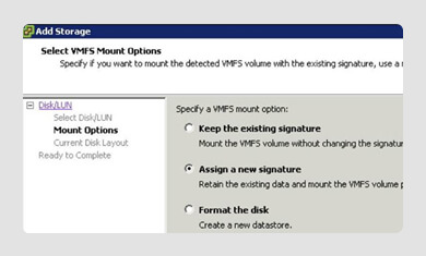 Re-formatted VMFS Datastore &nbsp;